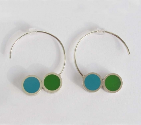 Pont.vero earrings - turquoise and green