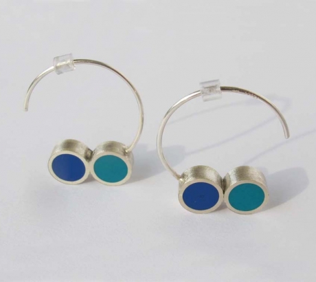 Pont.vero earrings - turquoise and blue