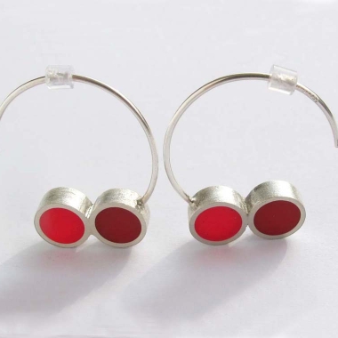 Pont.vero earrings – pink and red