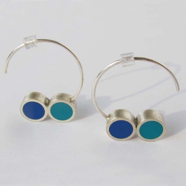 Pont.vero earrings - turquoise and blue