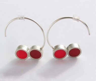 Pont.vero earrings – pink and red
