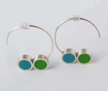 Pont.vero earrings - turquoise and green