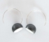 White Oxidised Hemisphere Earrings