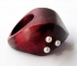 Amaranth Wood Ring with Pearls