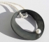 Baroque black silver necklace with pearls