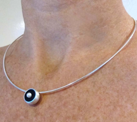Hemisphere Necklace with Pearl