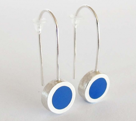 Blue Circle shape Earrings