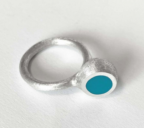 Türkiz félgömb gyűrű No.2
