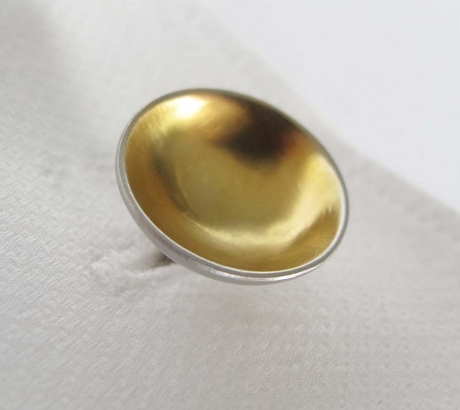 Gold Moon Cufflinks – Rhodium plated
