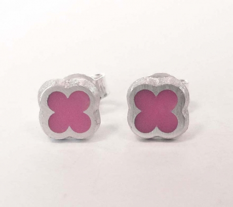 Mini Pink Cherry Flower Earrings