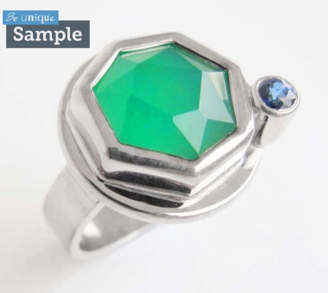 Jade and Topaz Ring