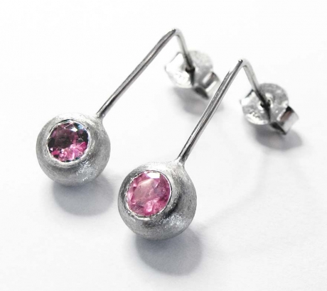 Light Pink Tourmaline Earrings