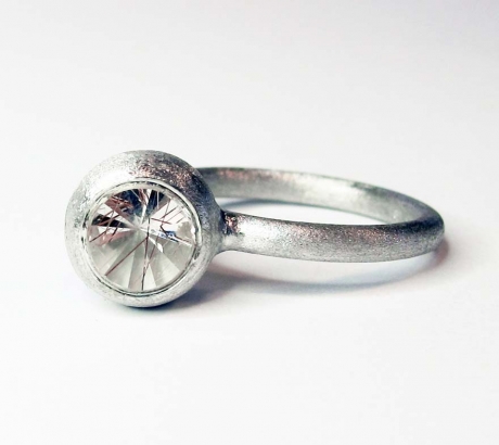 Rutilkvarc félgömb gyűrű