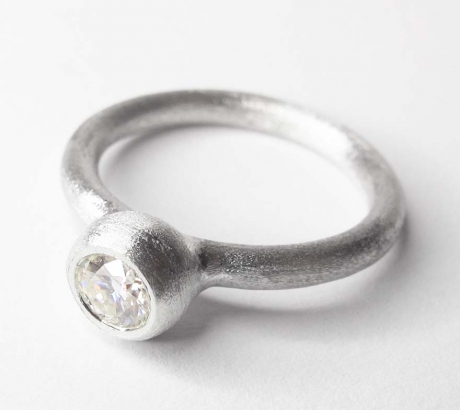 Minimal Moissanite Ring