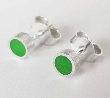 Mini Green Stud Earrings