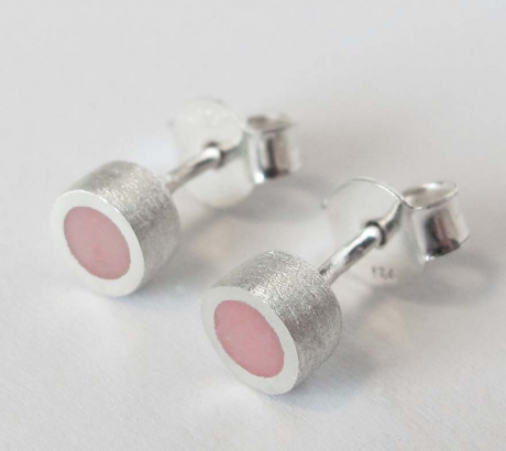 Mini Pink Stud Earrings