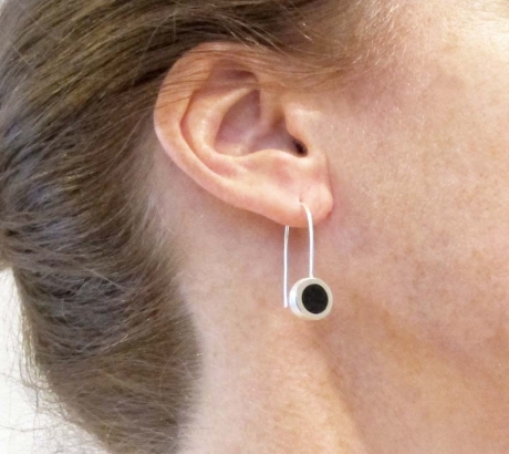Black Circle shape Earrings