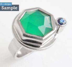 Jade and Topaz Ring