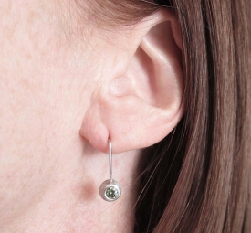 Green Moissanite Earrings