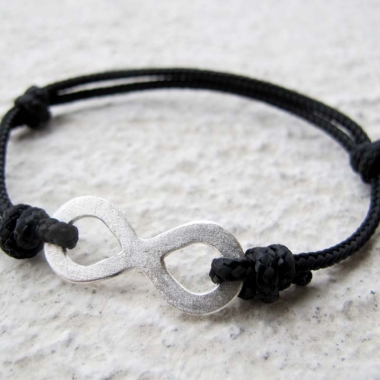  Infinite silver bracelet – black