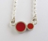 Pont.vero Silver Necklace– Red - Pink - Small
