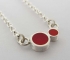 Pont.vero Silver Necklace– Red - Pink - Small