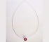 Red Hemisphere Necklace with Pearl