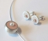 Powder colour Hemisphere Necklace with Pearl