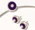 Purple Stud Earrings with freshwater pearls