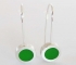 Zöld kör alakú fülbevaló