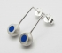 Blue Mini Hemisphere Earrings