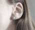 Light blue Stud Earrings with freshwater pearls