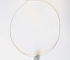 Light Blue Hemisphere Necklace with Pearl