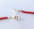 Baroque necklace with Black Pearl and Coral