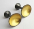 Gold Moon Cufflinks - Black rhodium plated