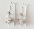 Cherry Flower Earrings with Pearls