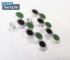 Black-green dot earrings