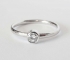 Minimal white gold engagement ring with diamond