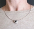 Black zirconia Hemispheres Necklace