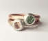 Minimál rozé zöld turmalin gyűrű